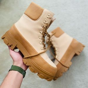 Chunky Men Brown Tan Boots